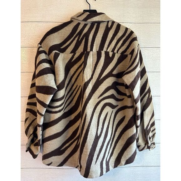 Princess Polly Yasmin Zebra Shacket Animal Print Jacket Size XS/S - Picture 12 of 15